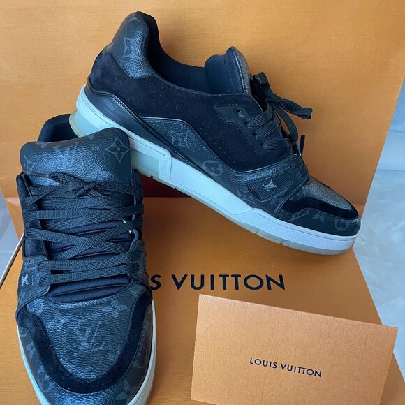 Louis Vuitton Trainer Sneakers - Graphite - Size 12 - w/Box & LV shopping bag - Picture 9 of 11